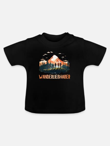 Wanderliebhaber - Baby Bio-T-Shirt mit Rundhals - Schwarz