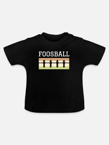 Tischfußball Retro - Baby Bio-T-Shirt mit Rundhals - Schwarz