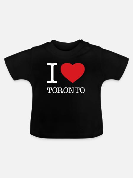 I LOVE TORONTO - Baby Bio-T-Shirt mit Rundhals - Schwarz
