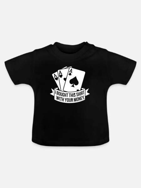 Poker Sieg - Baby Bio-T-Shirt mit Rundhals - Schwarz