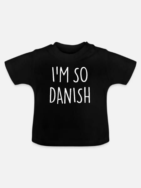 IM SO DANISH Denmark Dänemark - Baby Bio-T-Shirt mit Rundhals - Schwarz