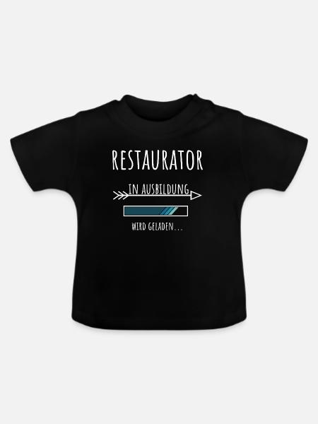 Restaurator Ausbildung Beruf Geschenk - Baby Bio-T-Shirt mit Rundhals - Schwarz