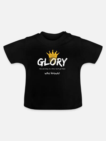 Glory Crown Graffiti - Baby Bio-T-Shirt mit Rundhals - Schwarz