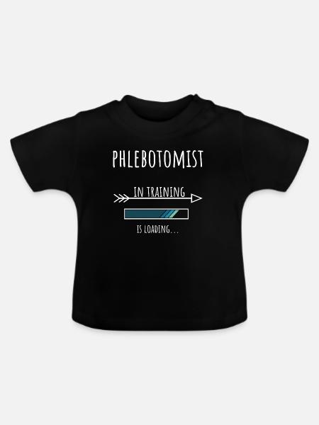 Phlebotomist in Ausbildung Beruf Geschenk - Baby Bio-T-Shirt mit Rundhals - Schwarz