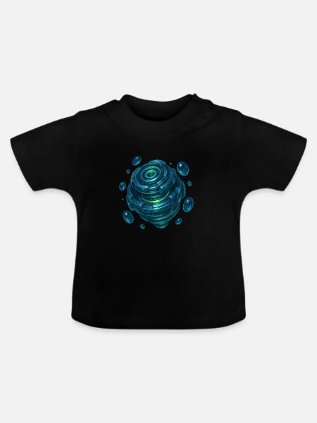 Cyber Sphere Matrix - Baby Bio-T-Shirt mit Rundhals - Schwarz
