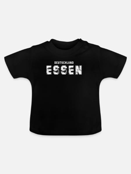 Deutschland Fackel Logo Design - Baby Bio-T-Shirt mit Rundhals - Schwarz