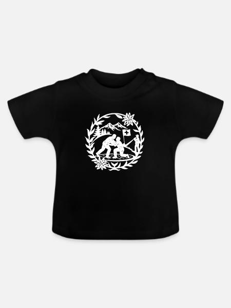 Schwingfest_2_white - Baby Bio-T-Shirt mit Rundhals - Schwarz