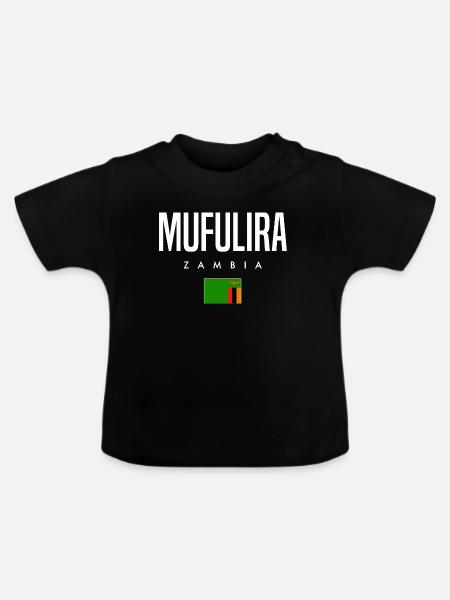 Mufulira Sambia - Baby Bio-T-Shirt mit Rundhals - Schwarz