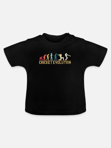 Cricket-Evolution-Design - Baby Bio-T-Shirt mit Rundhals - Schwarz