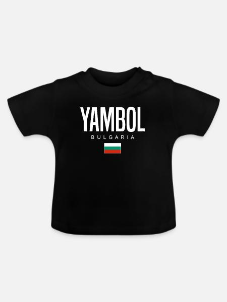 Yambol Bulgarien - Baby Bio-T-Shirt mit Rundhals - Schwarz