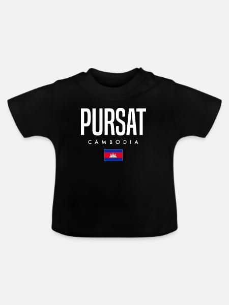 Pursat Kambodscha Khmer - Baby Bio-T-Shirt mit Rundhals - Schwarz