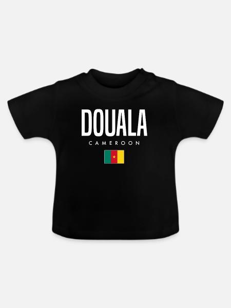 Douala Kamerun Kameruner - Baby Bio-T-Shirt mit Rundhals - Schwarz