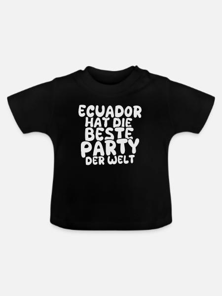 Urlaubsland Ecuador - Baby Bio-T-Shirt mit Rundhals - Schwarz