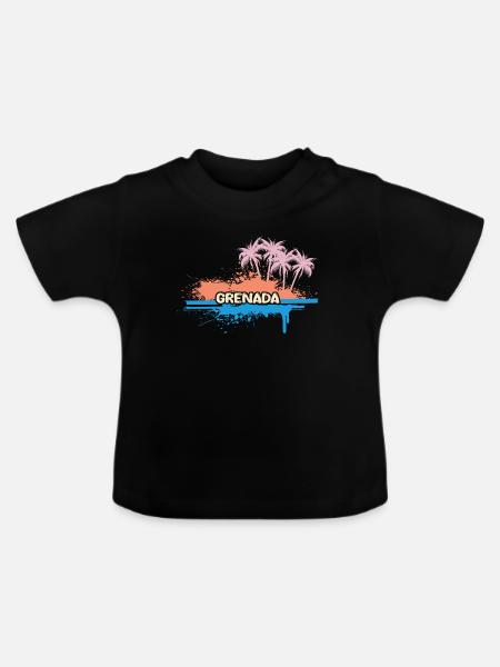 Geschenk für Grenada - Baby Bio-T-Shirt mit Rundhals - Schwarz