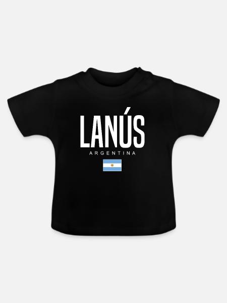 Lanús Argentinien Argentinier - Baby Bio-T-Shirt mit Rundhals - Schwarz