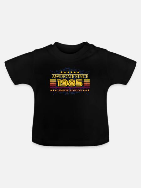 Awesome since 1985 Limited Edition - Baby Bio-T-Shirt mit Rundhals - Schwarz