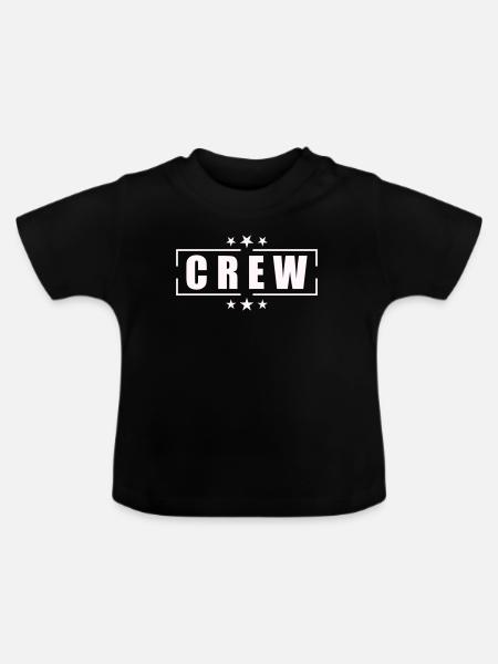 Crew Design - Baby Bio-T-Shirt mit Rundhals - Schwarz