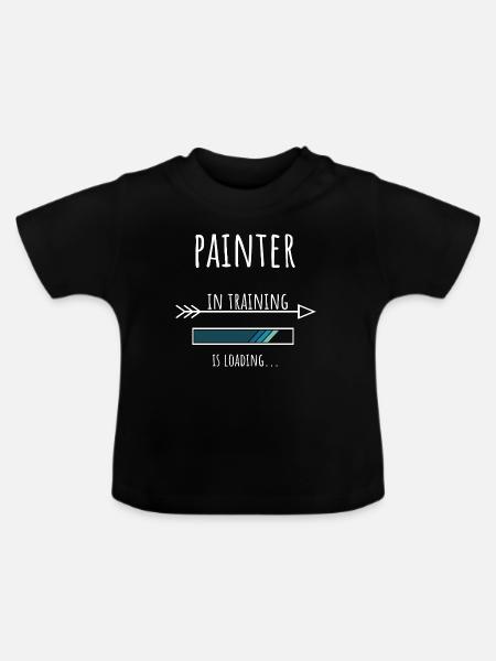 Painter Geschenk Beruf Ausbildung Maler - Baby Bio-T-Shirt mit Rundhals - Schwarz