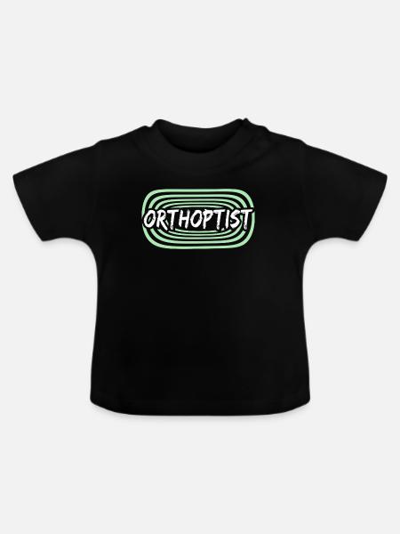 Arbeit Orthoptist - Baby Bio-T-Shirt mit Rundhals - Schwarz