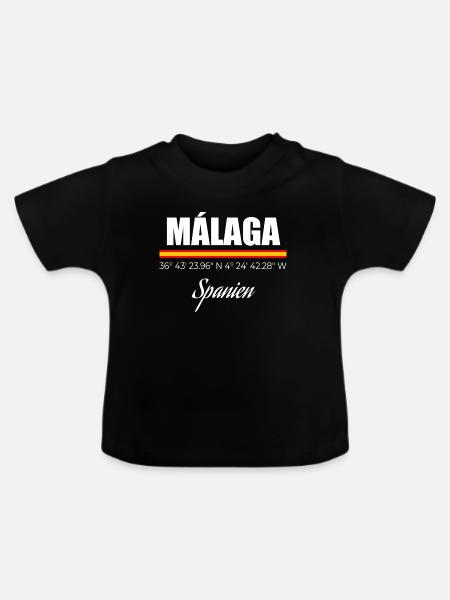 Malaga - Baby Bio-T-Shirt mit Rundhals - Schwarz