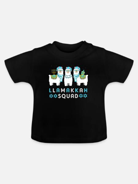 Chanukkah Hanukah Hanukkah - Baby Bio-T-Shirt mit Rundhals - Schwarz