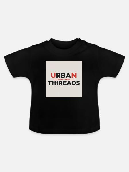 Urban Threads Logo Druck - Baby Bio-T-Shirt mit Rundhals - Schwarz