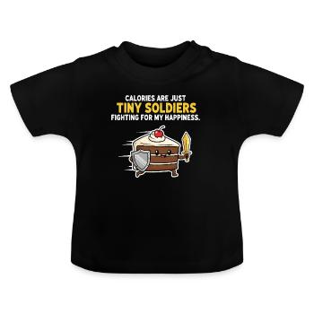 Cake Hero Combattant de calories - T-shirt bio col rond Bébé - noir - Devant