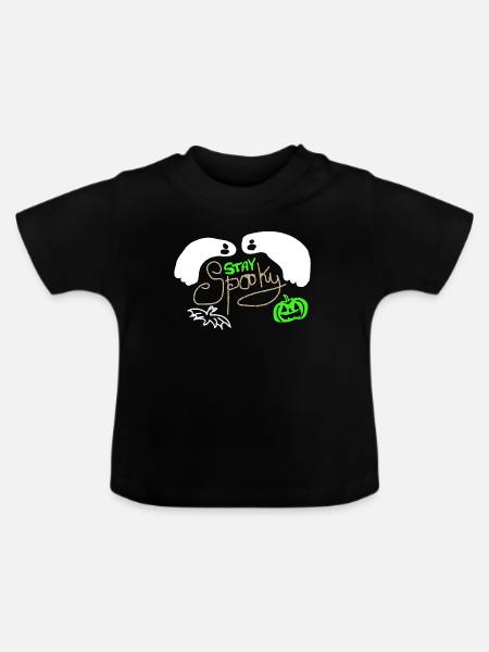 Stay Spooky - Baby Bio-T-Shirt mit Rundhals - Schwarz