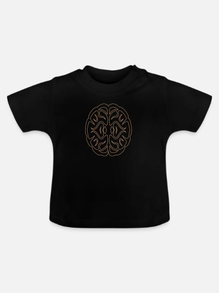 Brain01 - Baby Bio-T-Shirt mit Rundhals - Schwarz