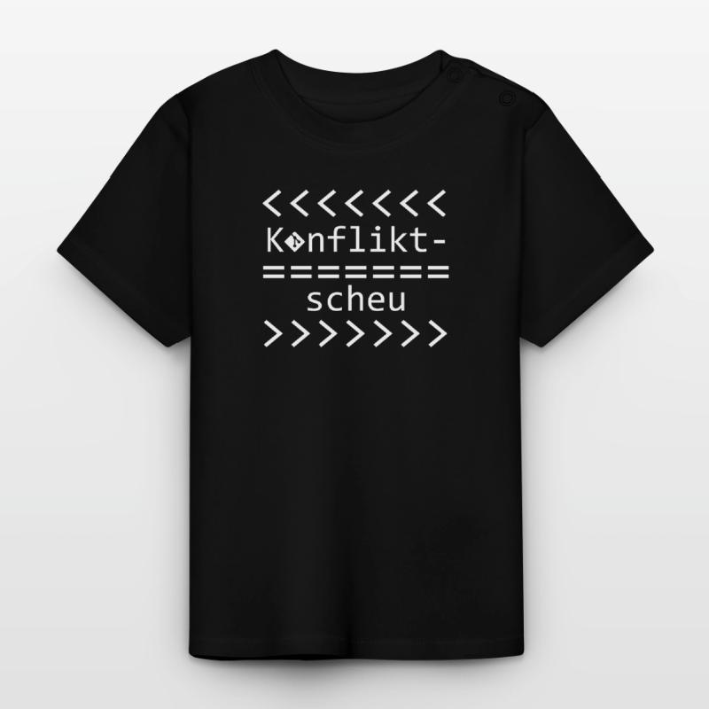 Chemise Git Nerd Aversion aux conflits T-shirt bio col rond Bébé