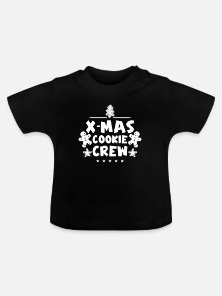 Weihnachten Kekse Backen Crew - Baby Bio-T-Shirt mit Rundhals - Schwarz