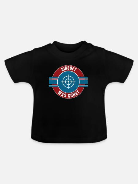 Airsoft Airsoftspiel Airsoftteam Geländespiel - Baby Bio-T-Shirt mit Rundhals - Schwarz