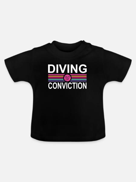 Diving Conviction - Baby Bio-T-Shirt mit Rundhals - Schwarz