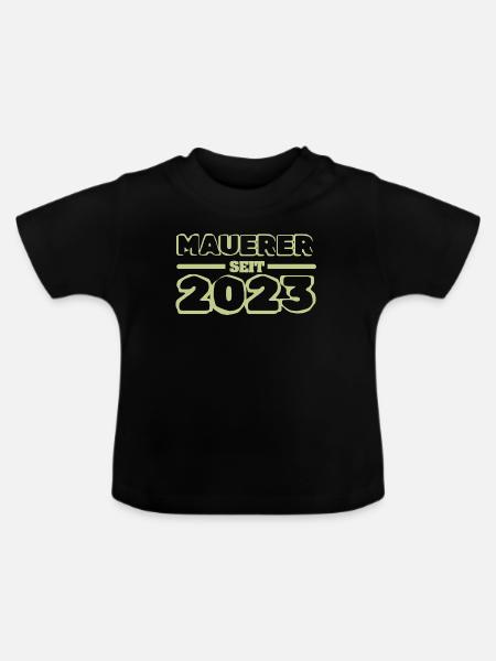 2023 - Baby Bio-T-Shirt mit Rundhals - Schwarz