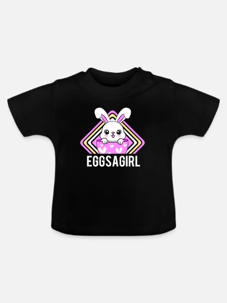 Gender Reveal Ostern Werdende Mutter - Baby Bio-T-Shirt mit Rundhals - Schwarz