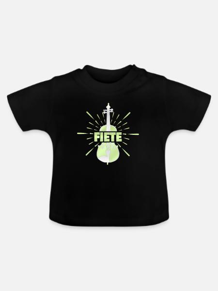 Streichinstrument F - Baby Bio-T-Shirt mit Rundhals - Schwarz