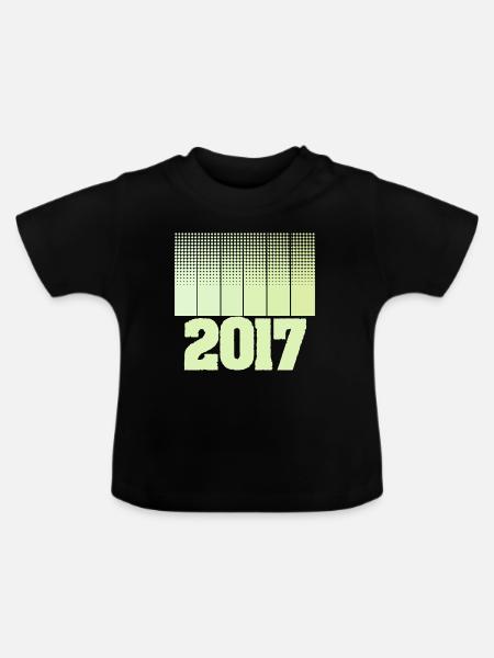 2017 - Baby Bio-T-Shirt mit Rundhals - Schwarz