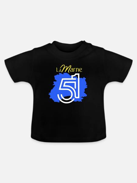 Die Marne 51 - Baby Bio-T-Shirt mit Rundhals - Schwarz