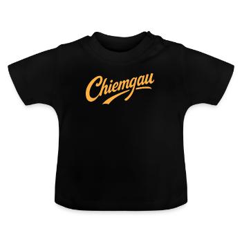 Lettrage Chiemgau Bavière - T-shirt bio col rond Bébé - noir - Devant