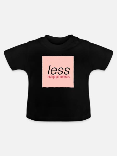 Weniger Glück - Baby Bio-T-Shirt mit Rundhals - Schwarz