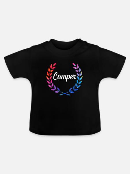 Camper Farblaurel Logo - Baby Bio-T-Shirt mit Rundhals - Schwarz