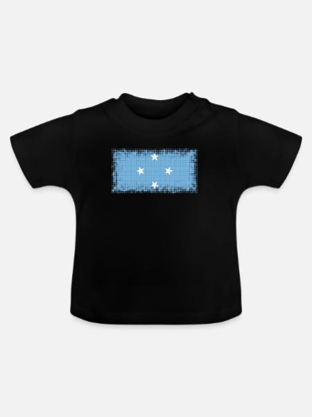 Geschenk für Mikronesien - Baby Bio-T-Shirt mit Rundhals - Schwarz