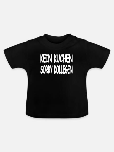Kuchen - Baby Bio-T-Shirt mit Rundhals - Schwarz