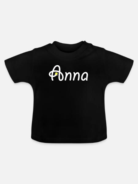 Anna - Baby Bio-T-Shirt mit Rundhals - Schwarz