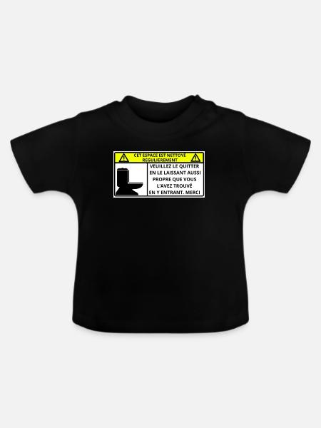 Raum - Baby Bio-T-Shirt mit Rundhals - Schwarz