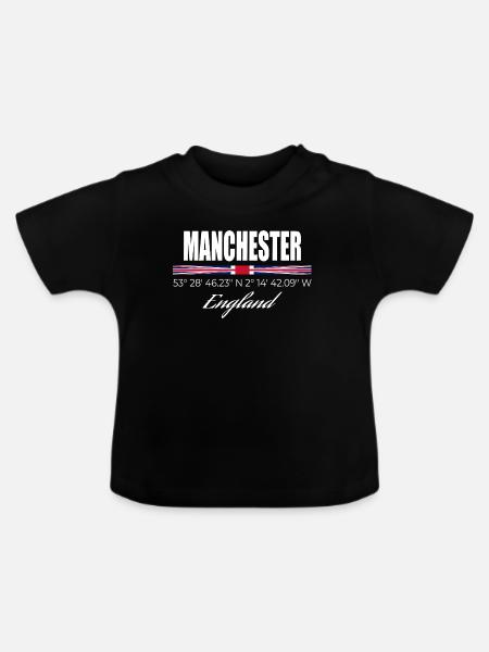 Manchester - Baby Bio-T-Shirt mit Rundhals - Schwarz
