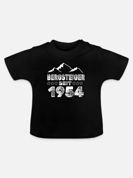 1954 - Baby Bio-T-Shirt mit Rundhals - Schwarz