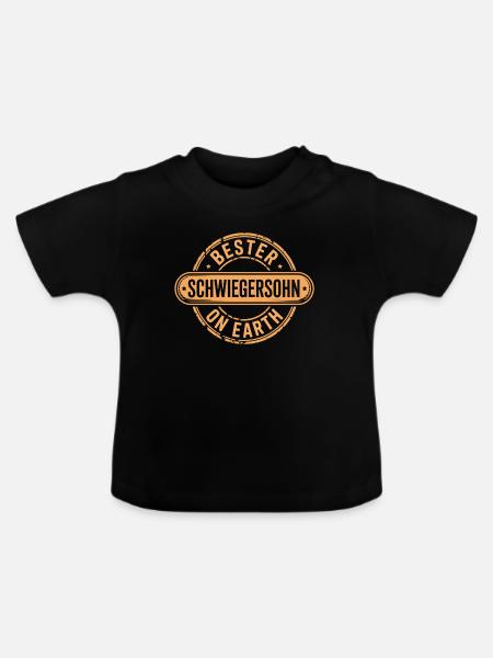 Bester Schwiegersohn Geschenk - Baby Bio-T-Shirt mit Rundhals - Schwarz