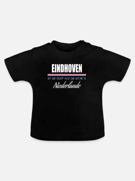 Eindhoven - Baby Bio-T-Shirt mit Rundhals - Schwarz