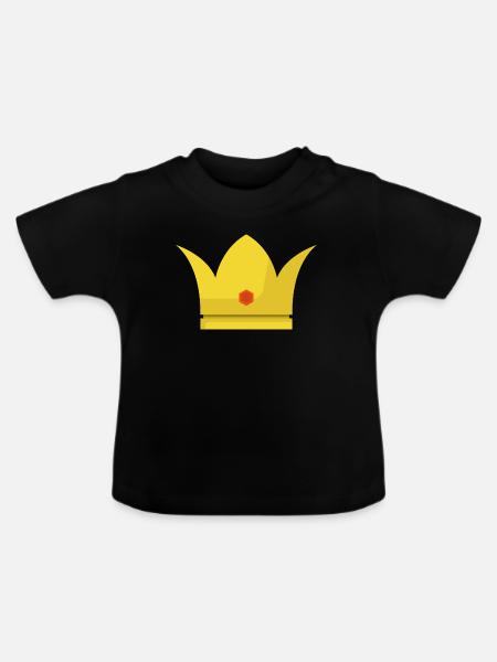 Krone - Baby Bio-T-Shirt mit Rundhals - Schwarz